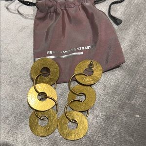 Herve’ Van der Straeten sculptural 24k gold plated earrings.